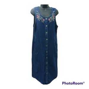 Vtg White Stag Jean Dress 8/10